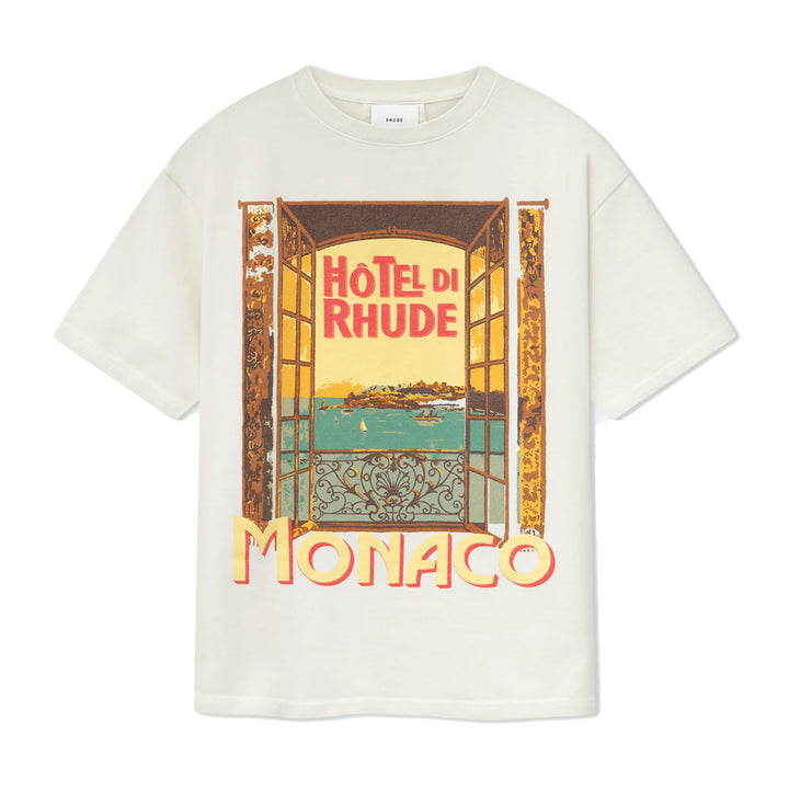R H U D E Hotel Di Monaco Tee Vtg White