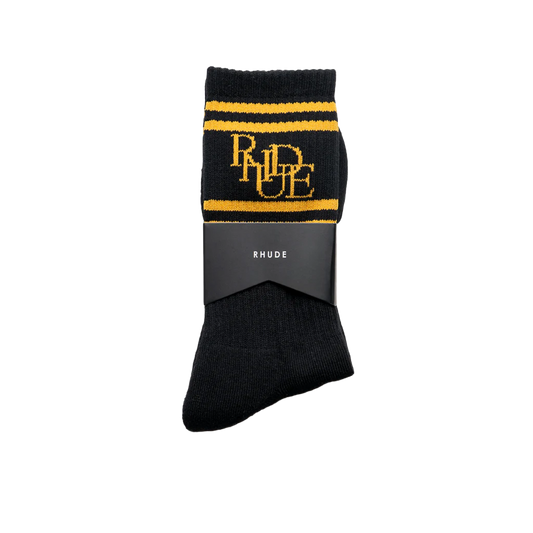R H U D E Scrambler Sock Black/Yellow