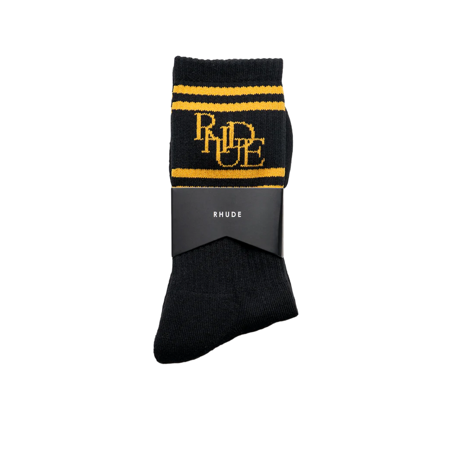R H U D E Scrambler Sock Black/Yellow
