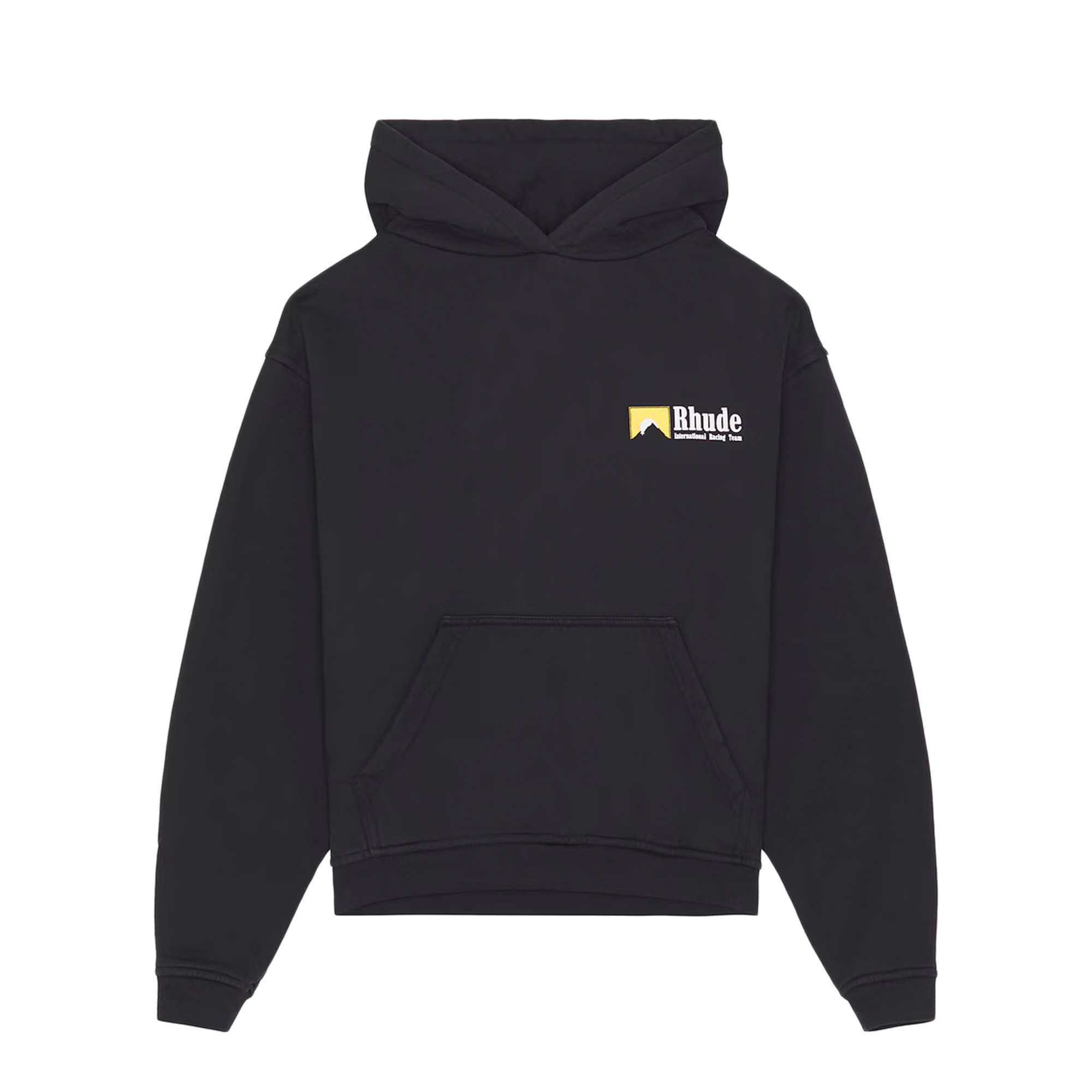 R H U D E International Racing Logo Hoodie Vintage Black RHPF25HO07012