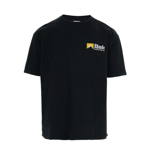 R H U D E International Racing Logo Tee Vintage Black RHPF25TT10012