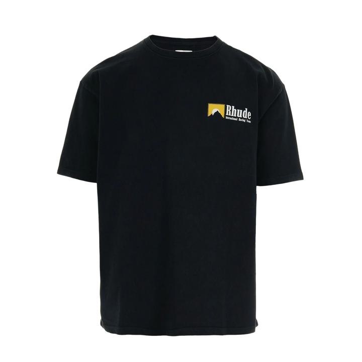 R H U D E International Racing Logo Tee Vintage Black RHPF25TT10012
