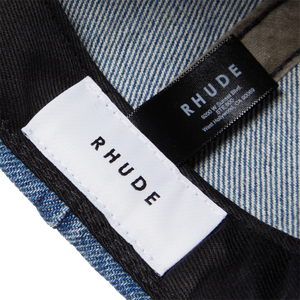 R H U D E Logo Denim Hat Oxford Indigo