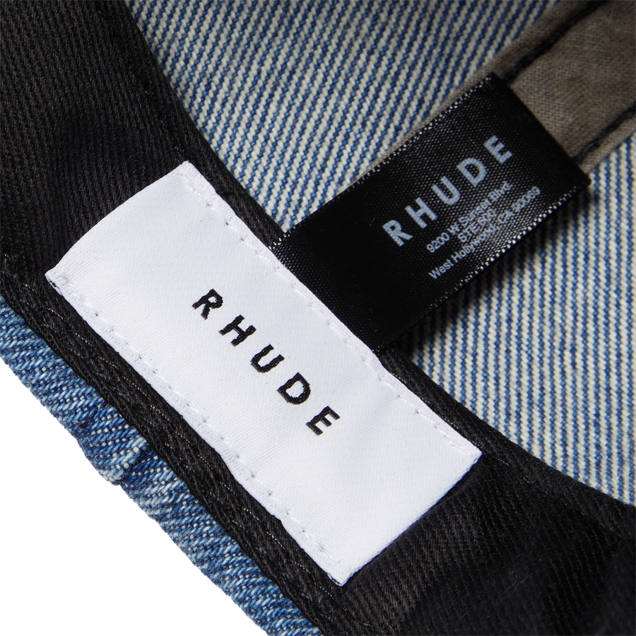 R H U D E Logo Denim Hat Oxford Indigo