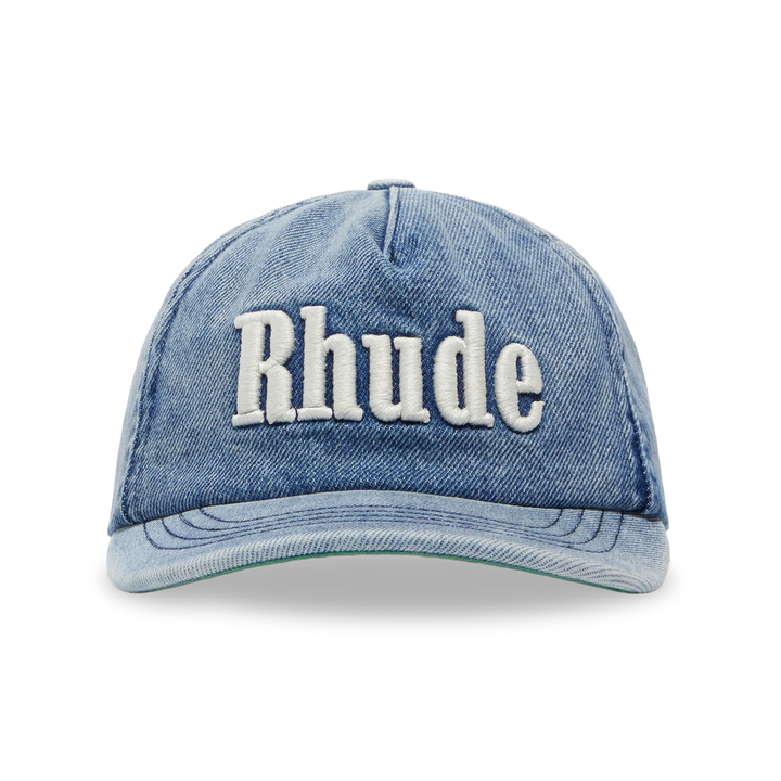R H U D E Logo Denim Hat Oxford Indigo
