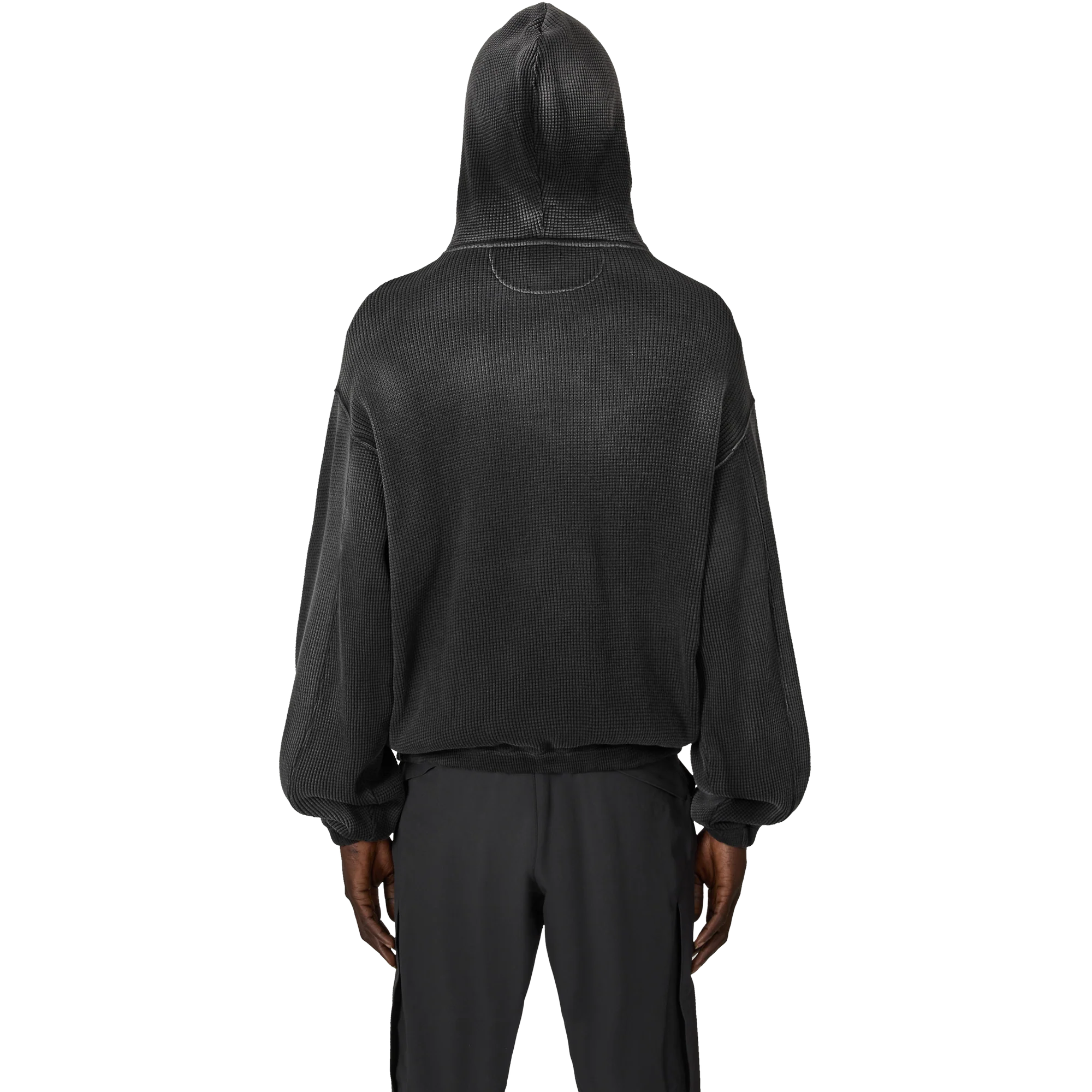 ROA Bee Sun Faded Waffle Zip Up Hoodie Black RBMW0513FA340