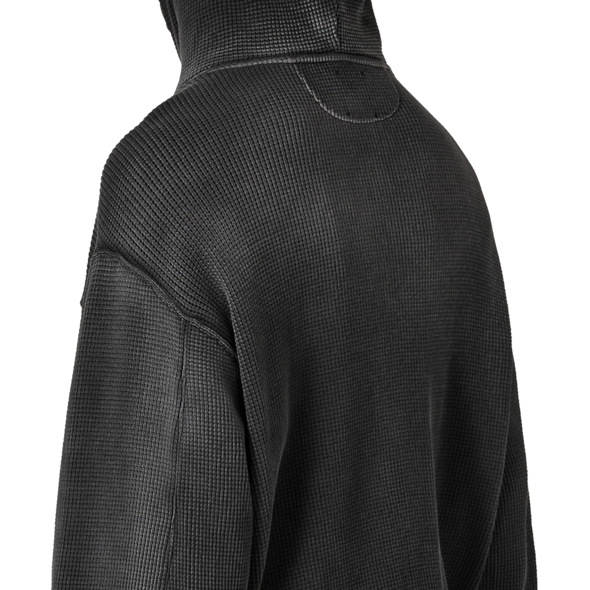 ROA Bee Sun Faded Waffle Zip Up Hoodie Black RBMW0513FA340