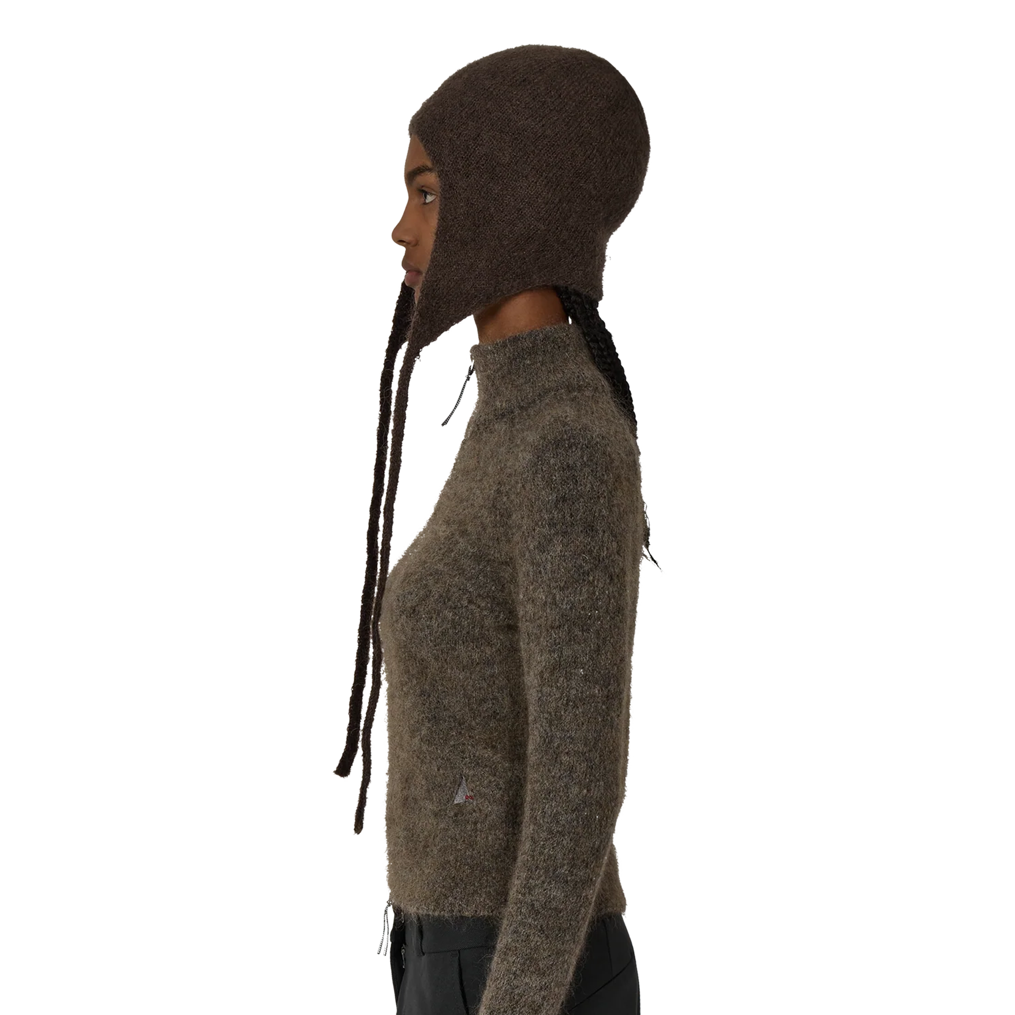 ROA Bonnet Mohair Beanie Brown RBUW2123YA24