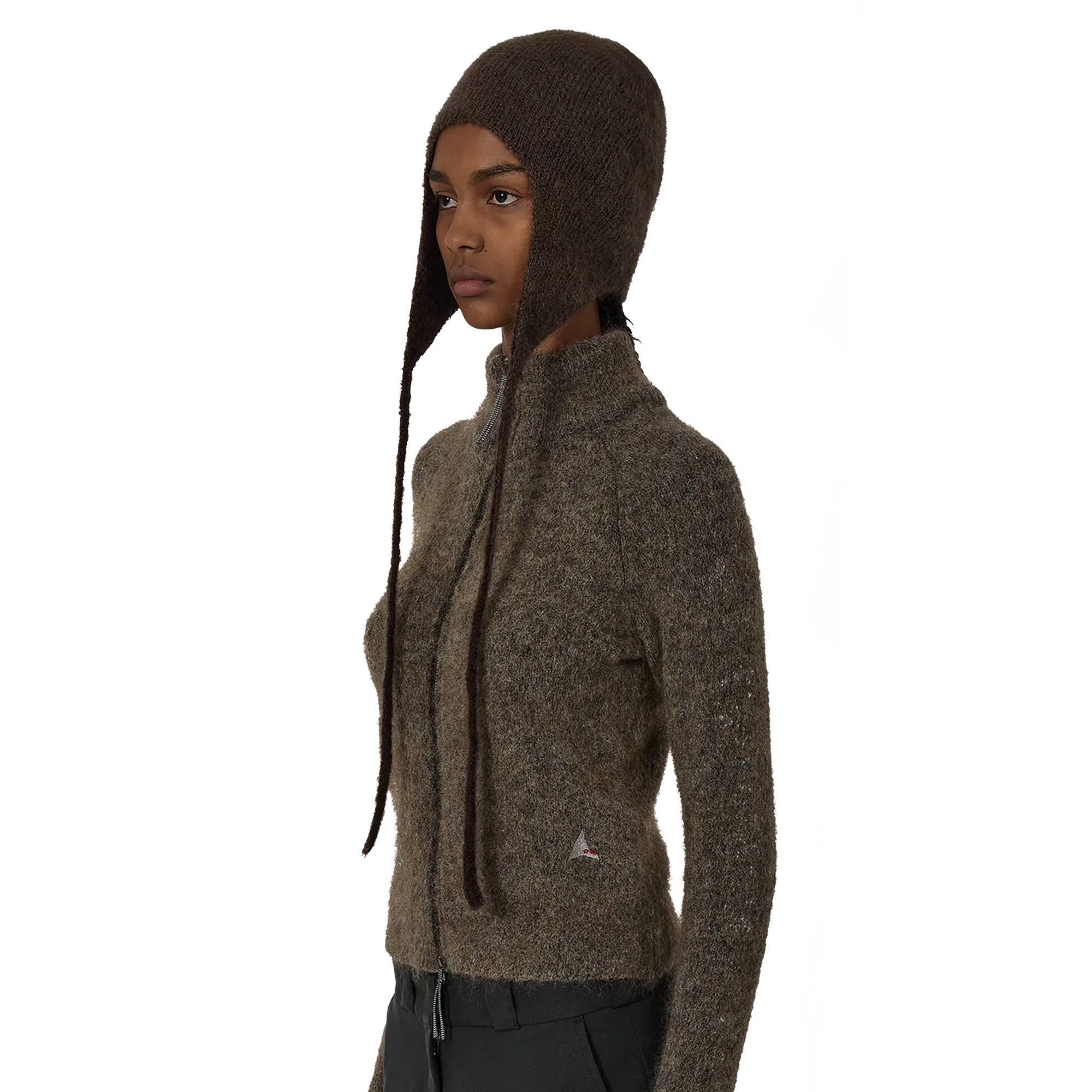 ROA Bonnet Mohair Beanie Brown RBUW2123YA24