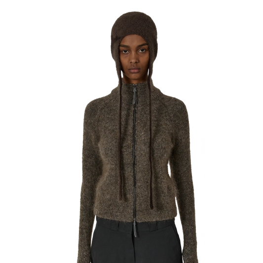 ROA Bonnet Mohair Beanie Brown RBUW2123YA24