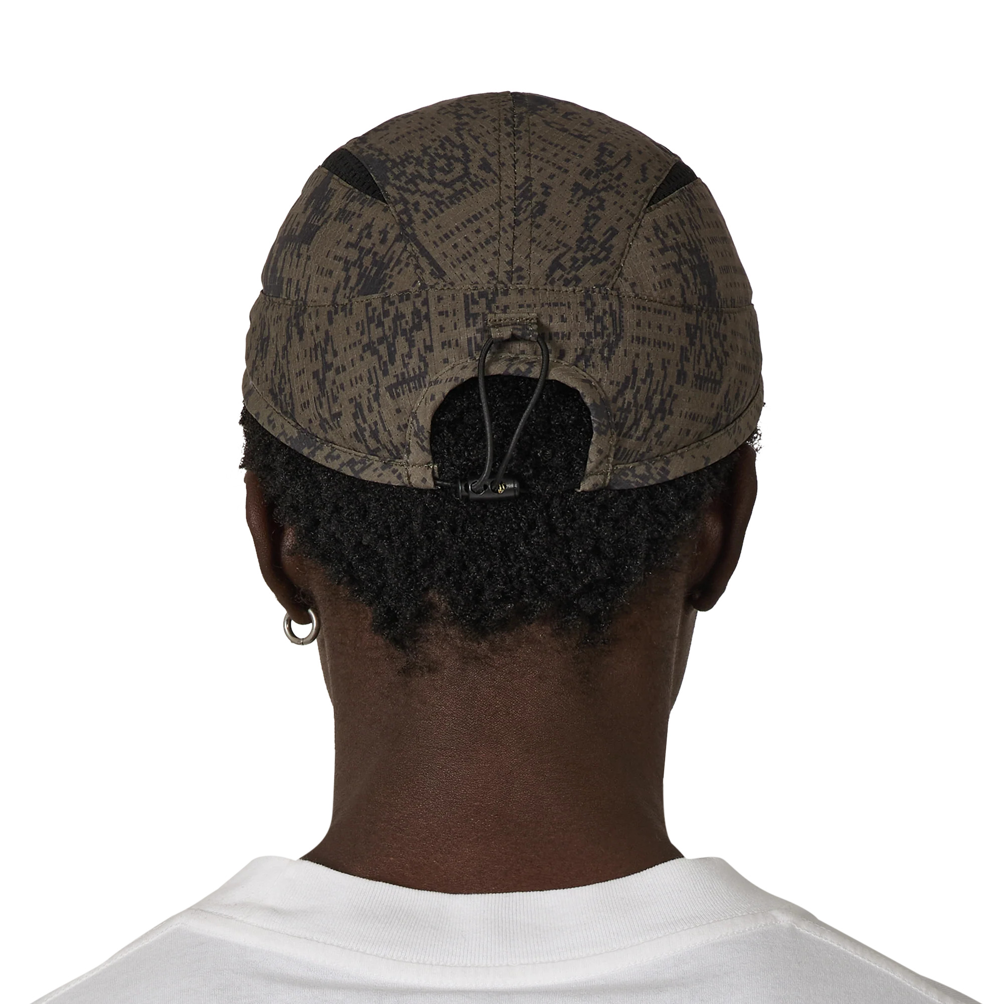 ROA Bri Melted Print Open Weave Cap Dark Olive RBMW299FA54