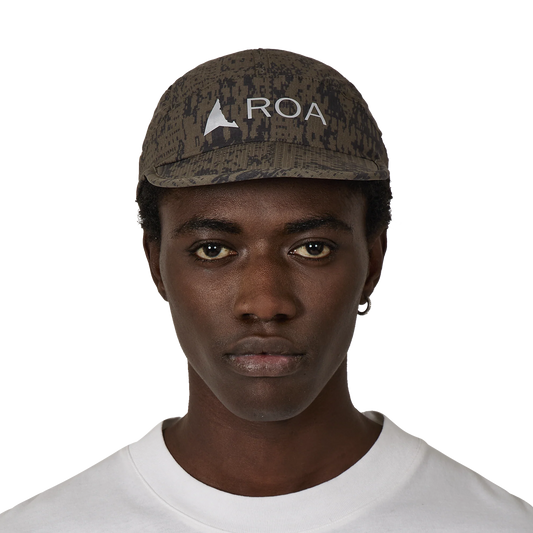 ROA Bri Melted Print Open Weave Cap Dark Olive RBMW299FA54