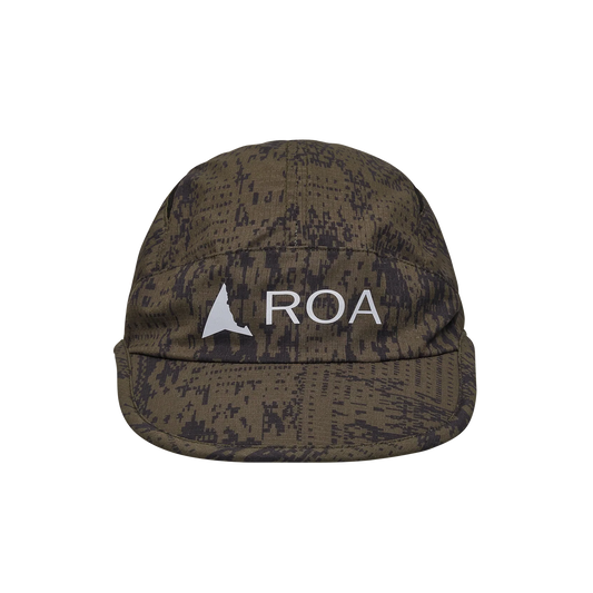 ROA Bri Melted Print Open Weave Cap Dark Olive RBMW299FA54