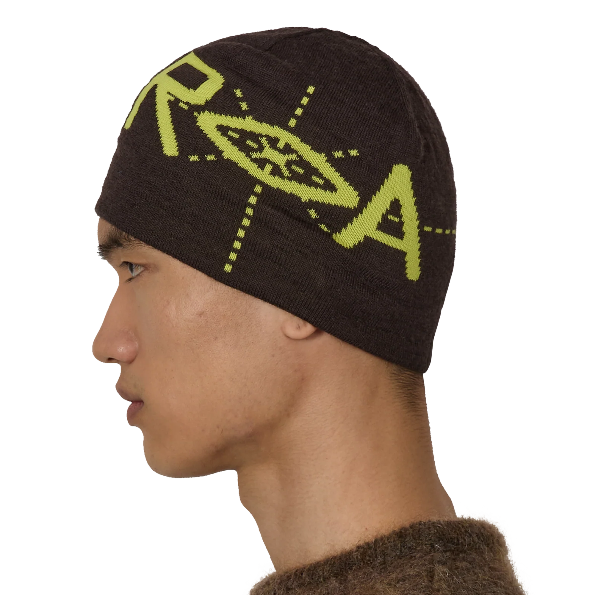 ROA Dial Wool Beanie Dark Brown RBUW2104YA17