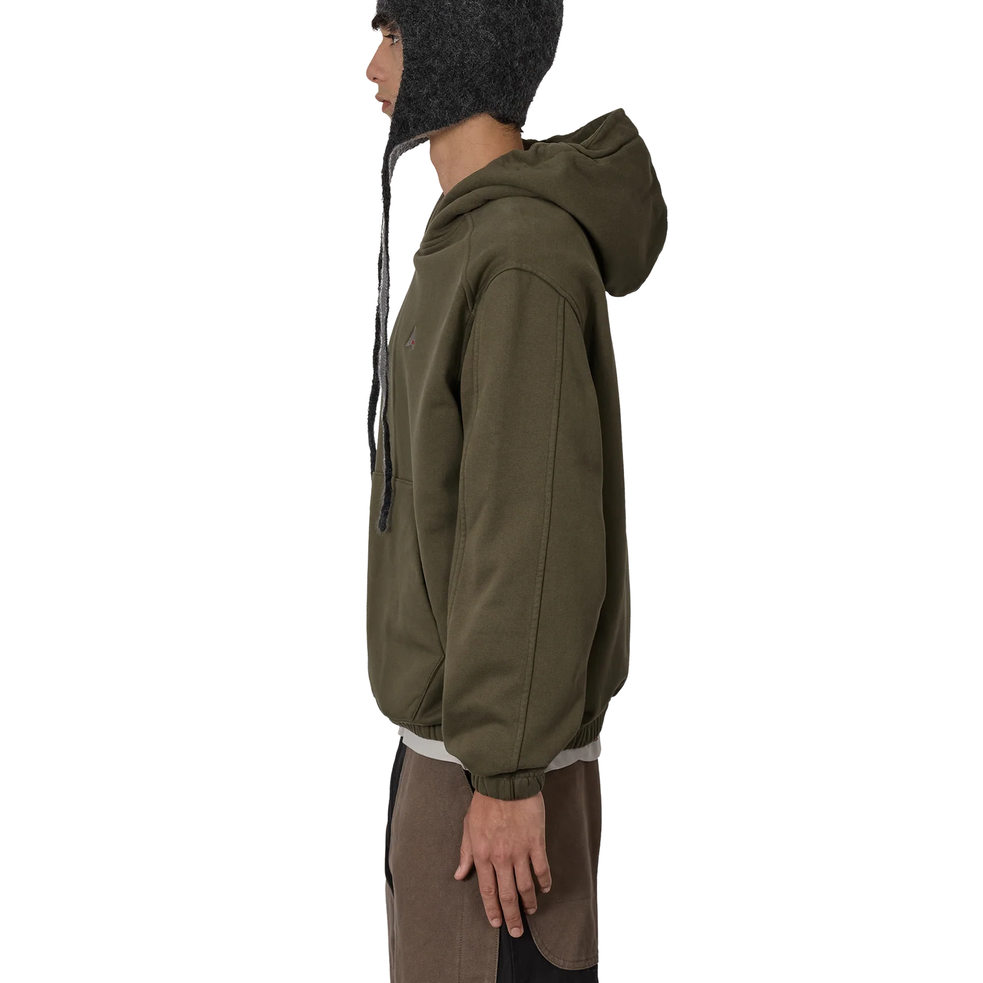 ROA Logo 490Gsm Hoodie Olive RBMW0634FA403