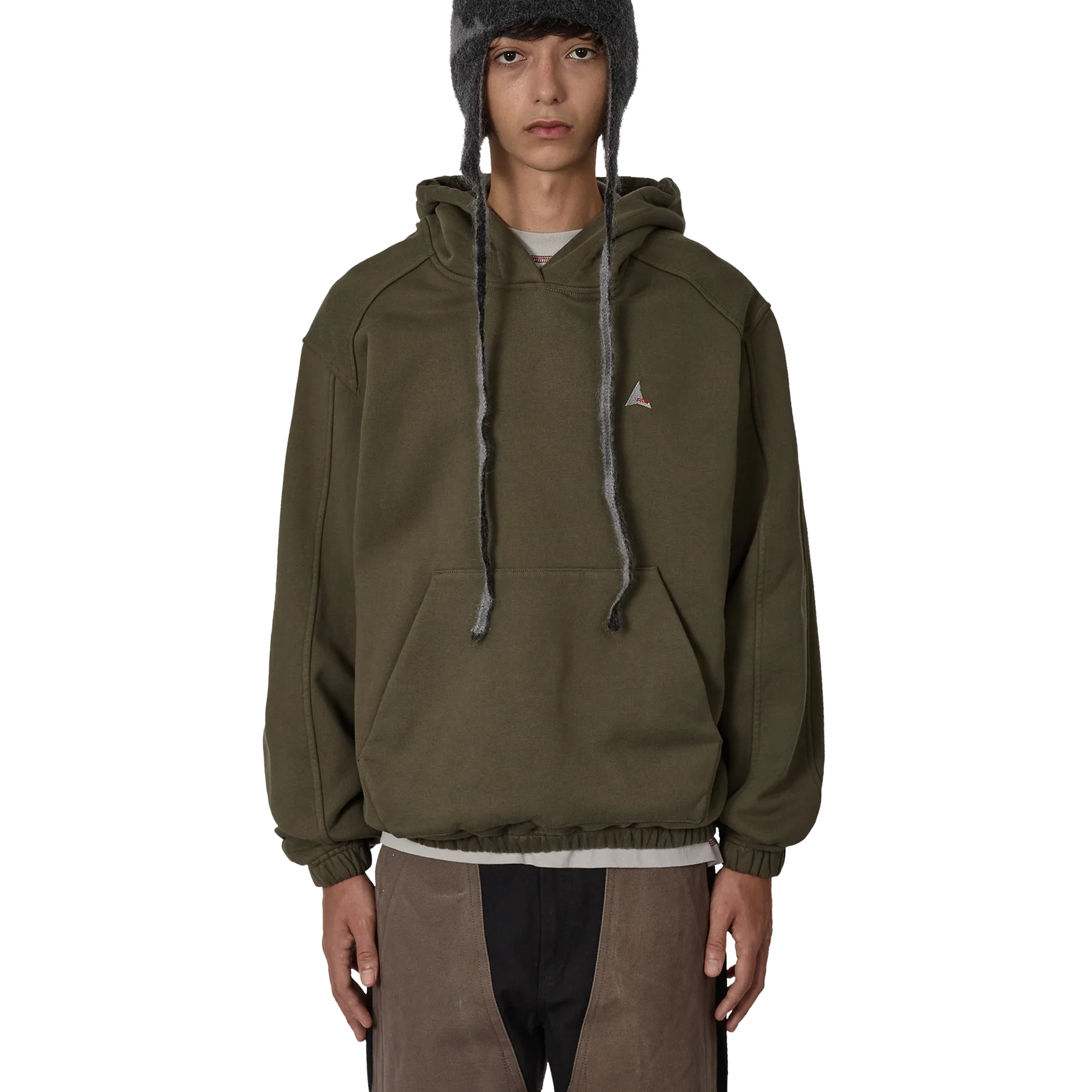 ROA Logo 490Gsm Hoodie Olive RBMW0634FA403