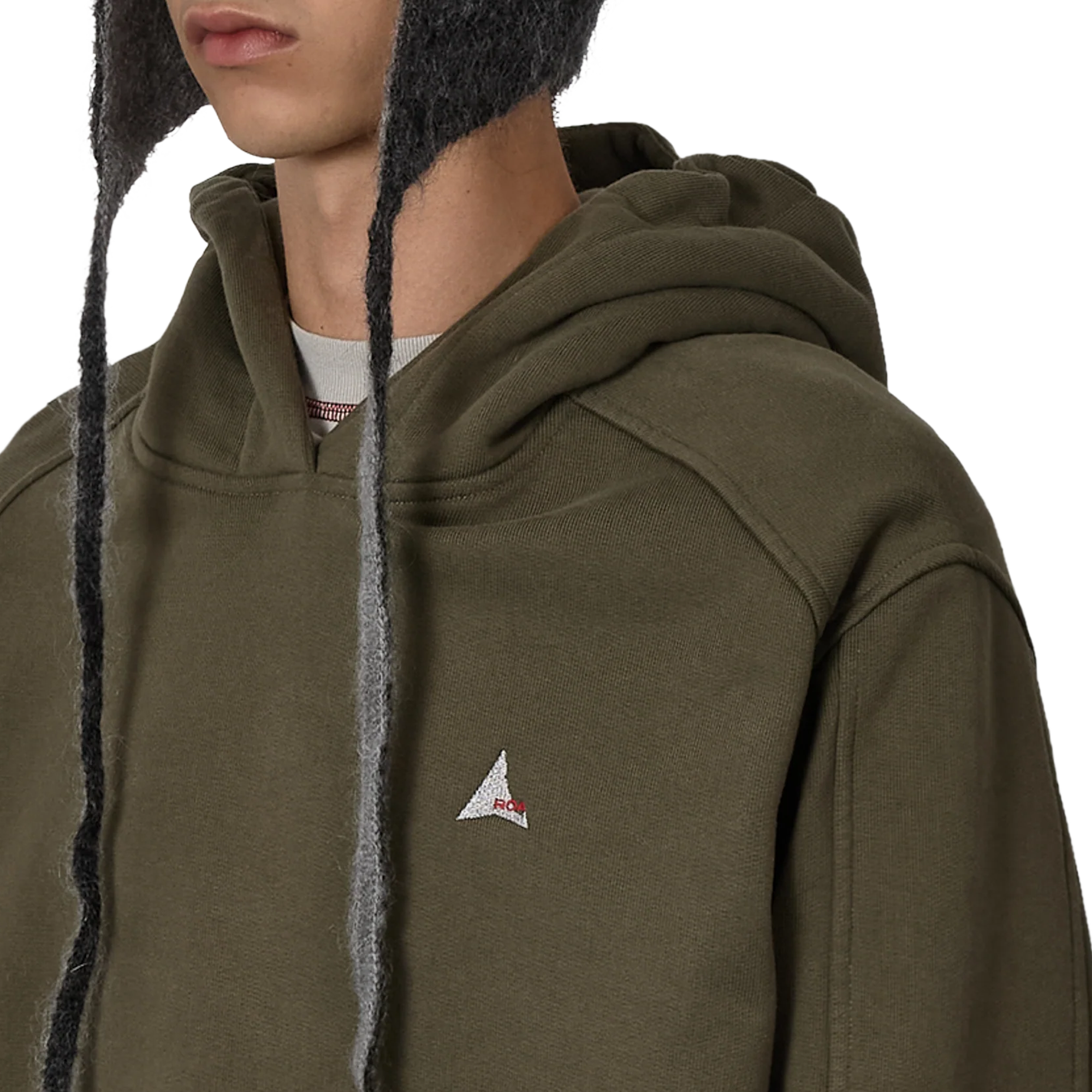 ROA Logo 490Gsm Hoodie Olive RBMW0634FA403
