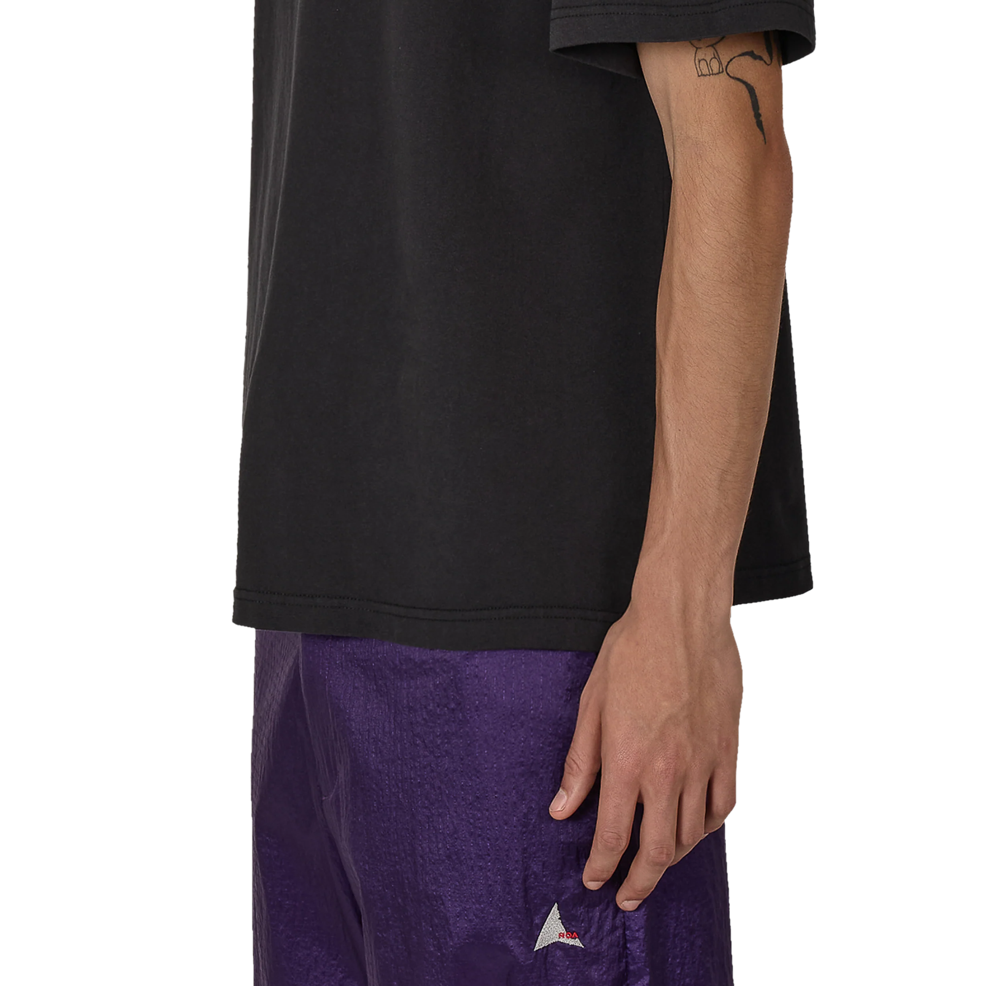 ROA Logo T-Shirt Washed Black
