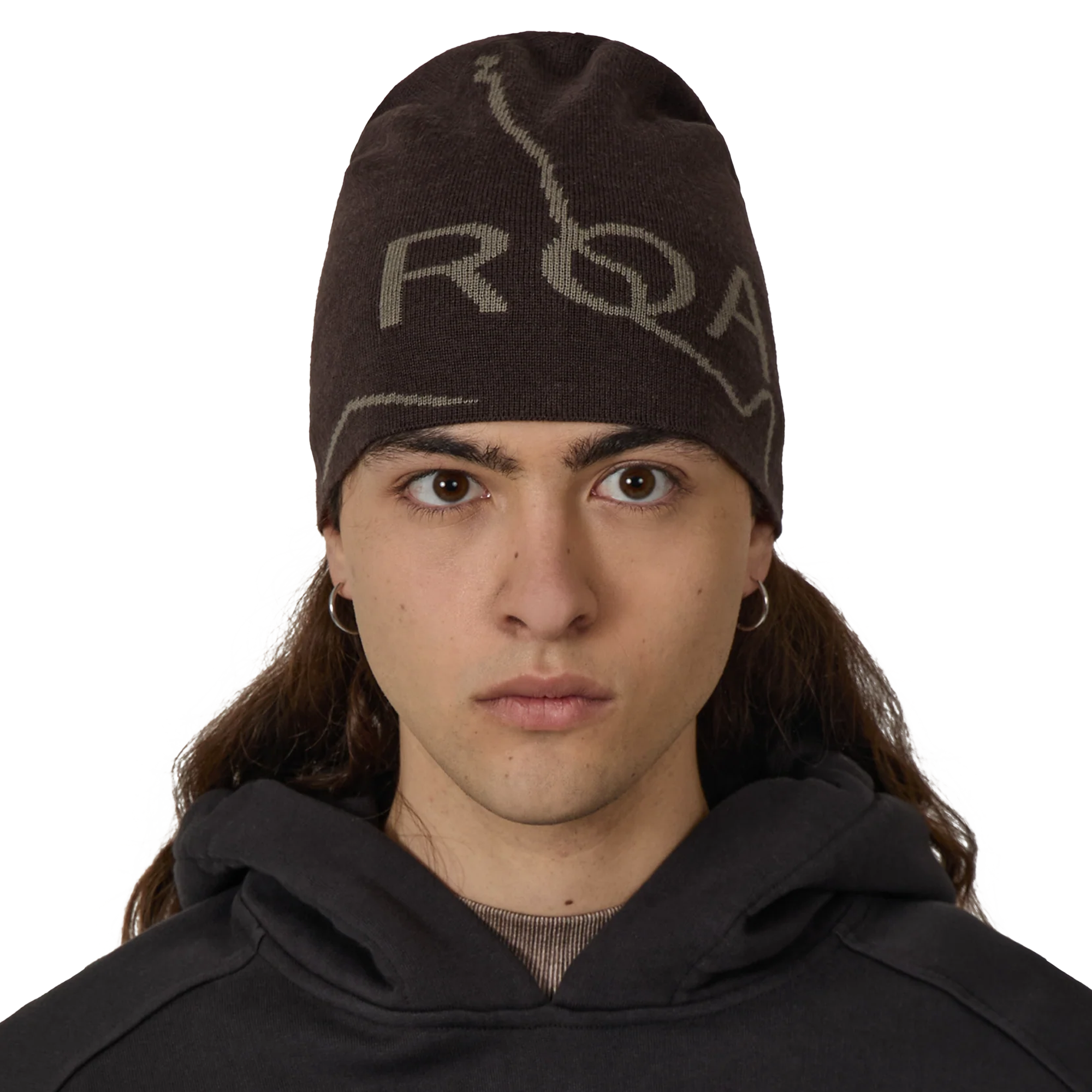 ROA Logo Wool Beanie Brown RBUW288YA12