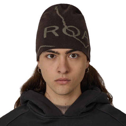 ROA Logo Wool Beanie Brown RBUW288YA12