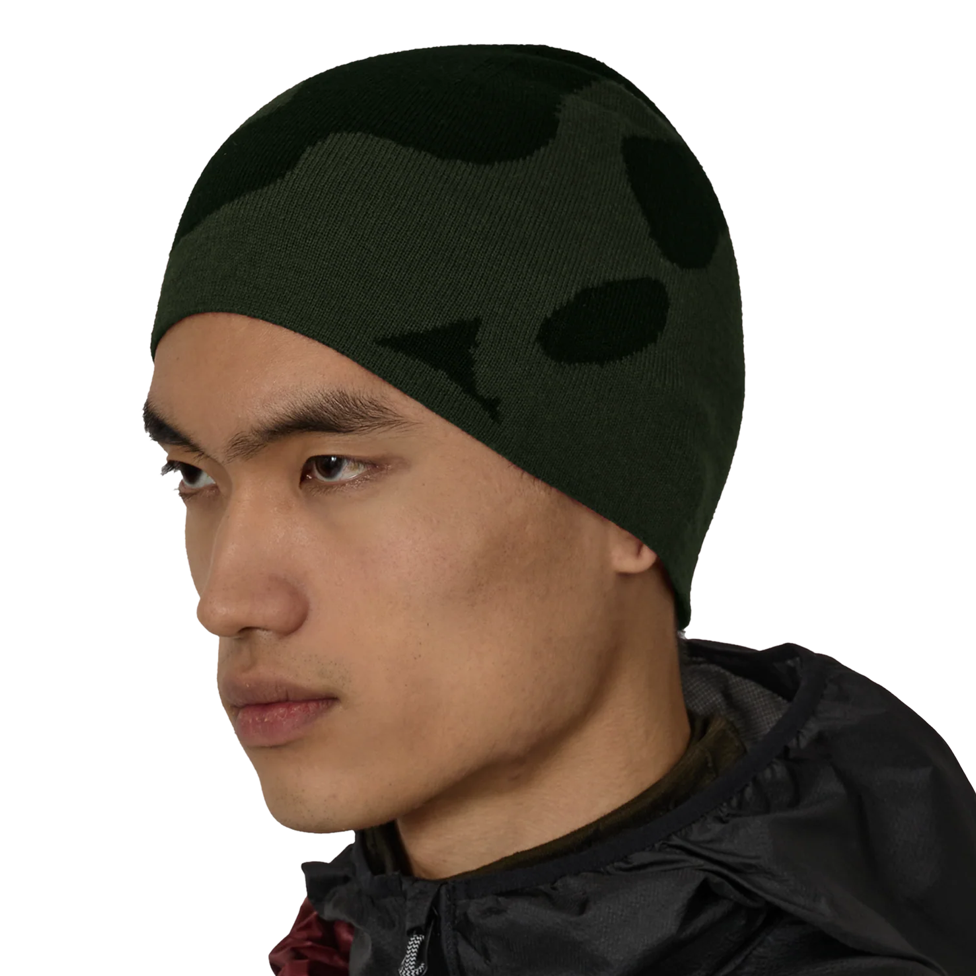 ROA Magma Wool Beanie Dark Green Black RBUW2103YA16
