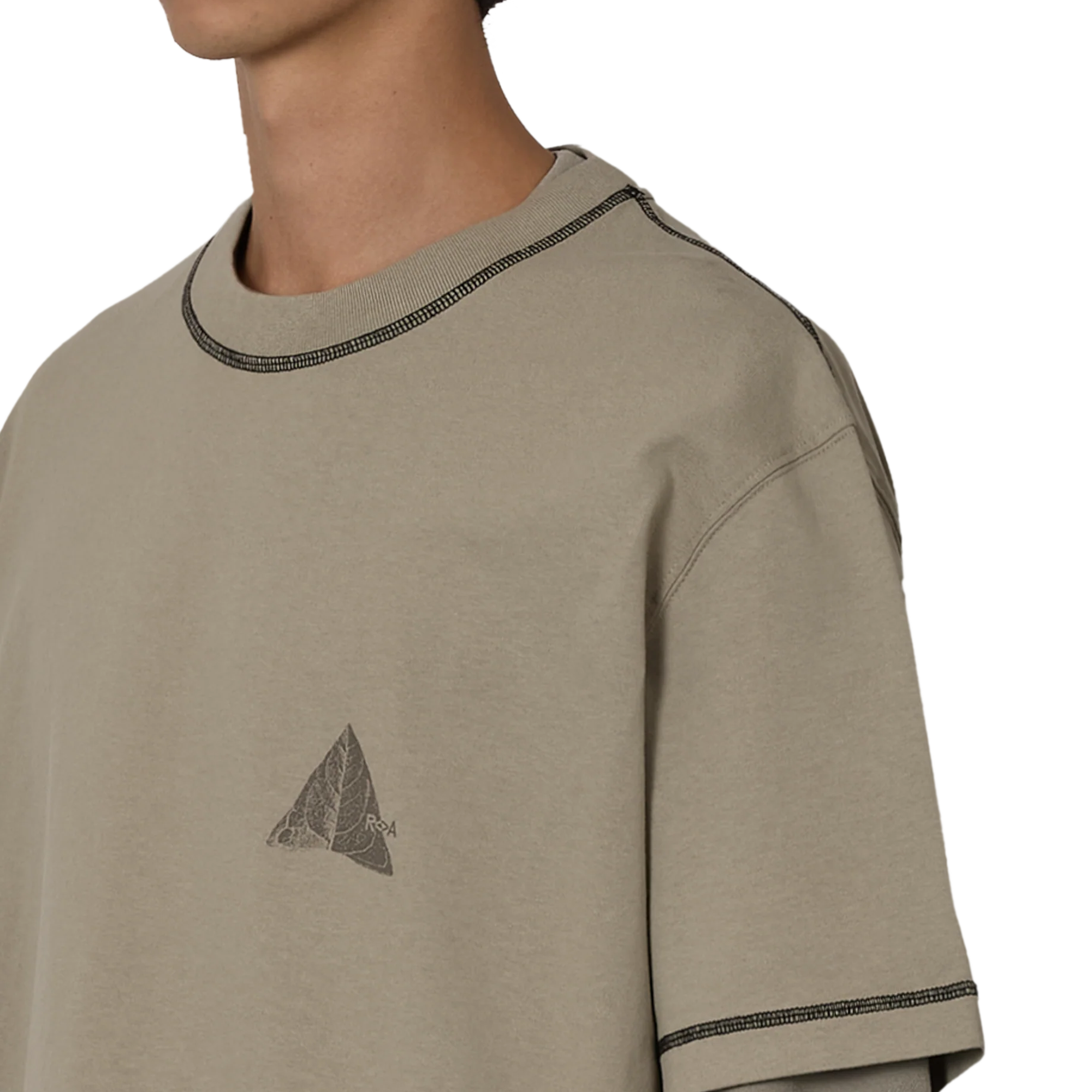 ROA Neolith Stitch Organic T Shirt Pale Green RBMW0510JY52