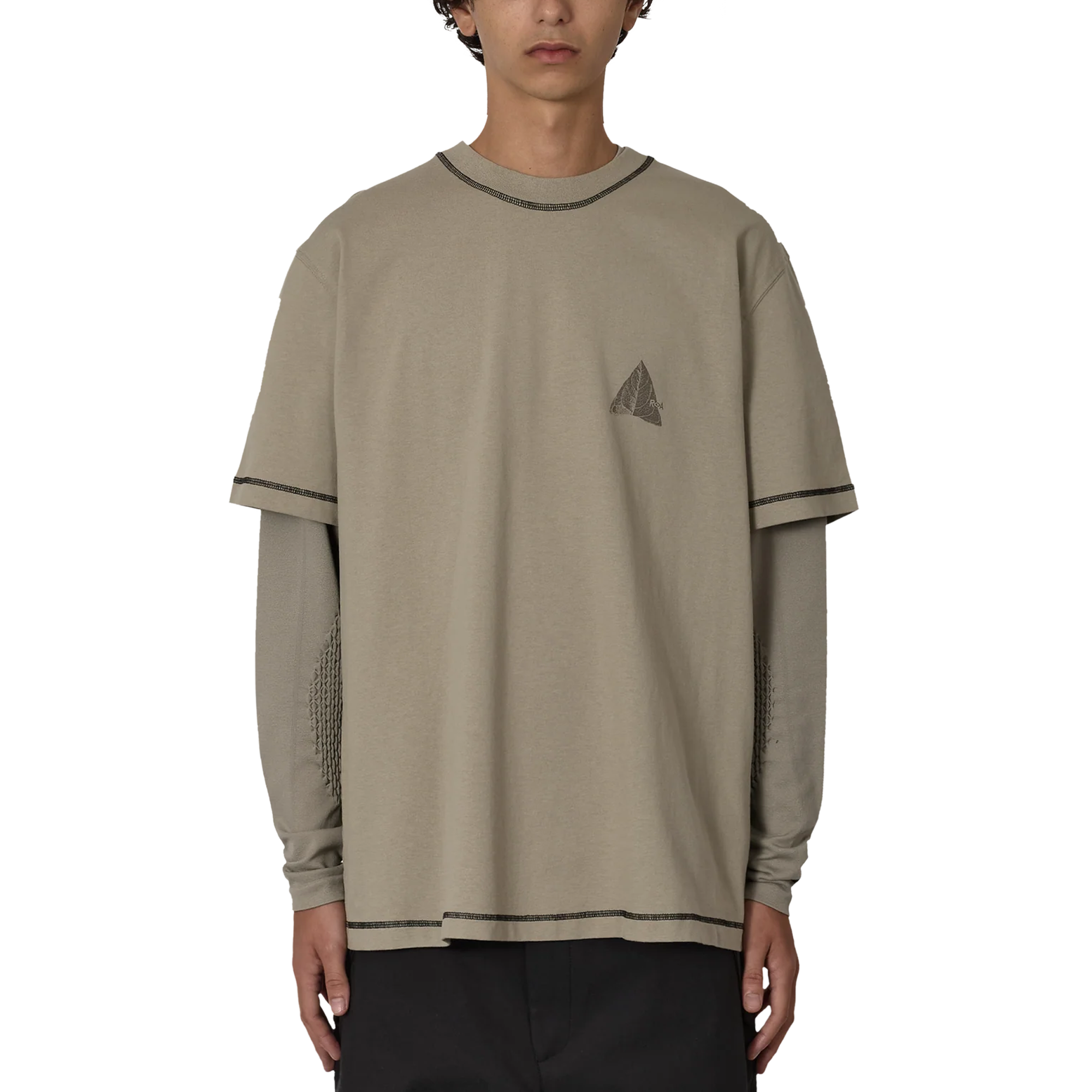 ROA Neolith Stitch Organic T Shirt Pale Green RBMW0510JY52