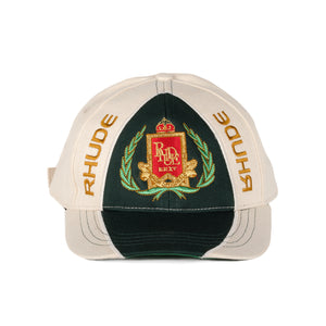 R H U D E Racing Crest 6-Panel Hat Cream/Green