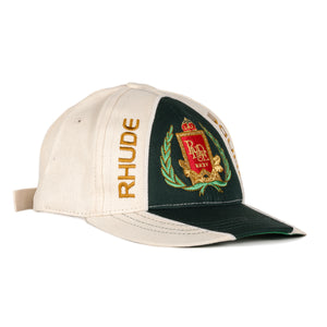 R H U D E Racing Crest 6-Panel Hat Cream/Green