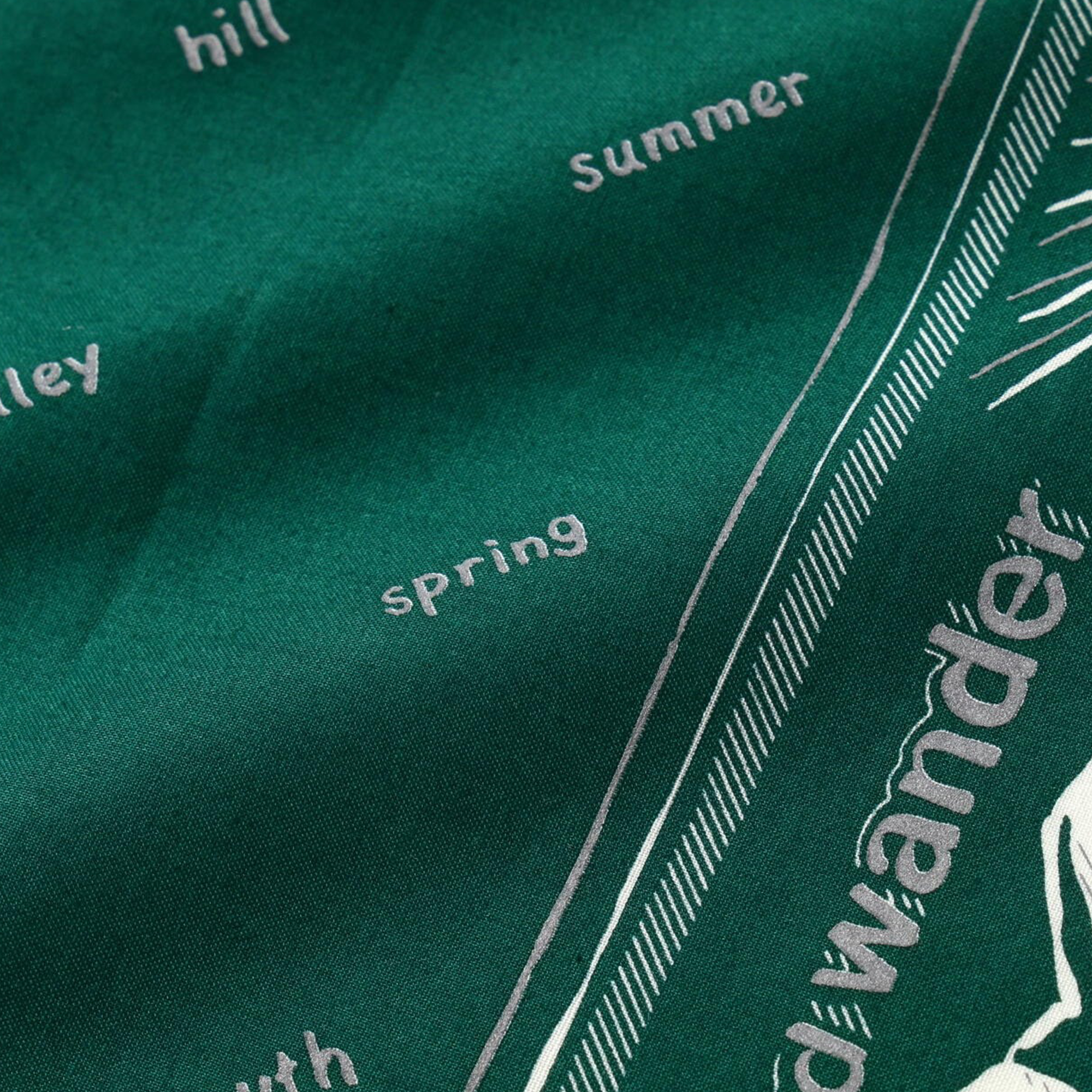 and wander Reflective Words Bandanna Green
