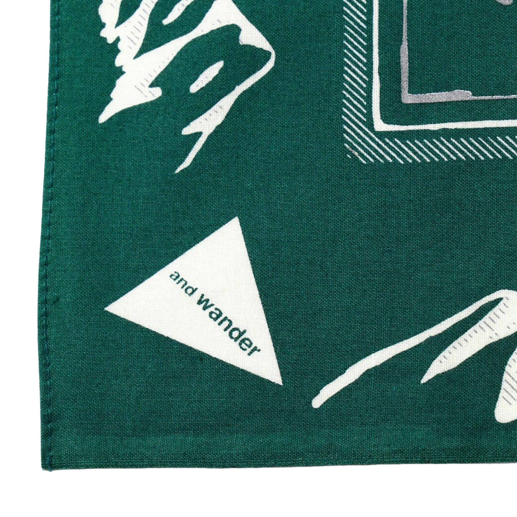 and wander Reflective Words Bandanna Green