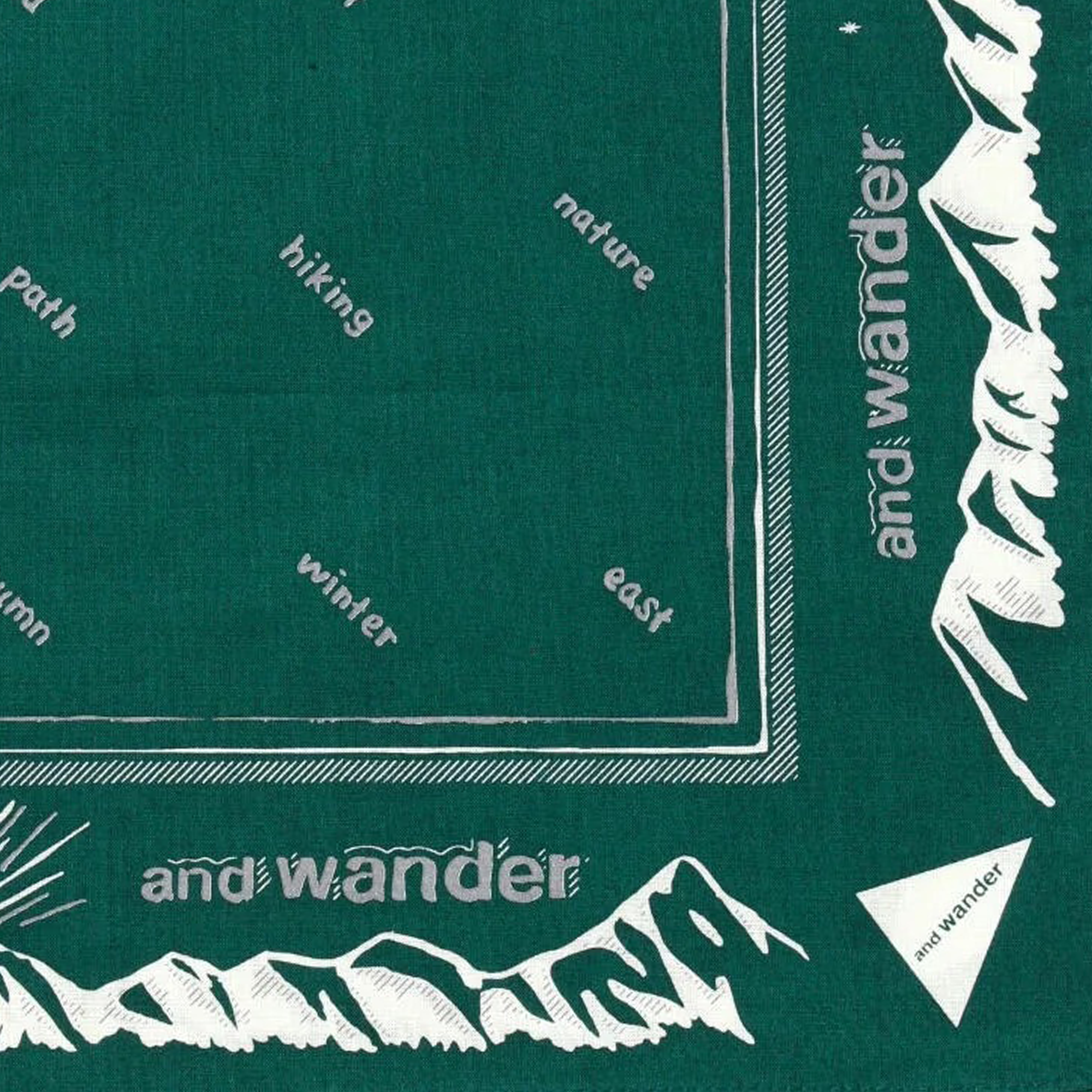 and wander Reflective Words Bandanna Green