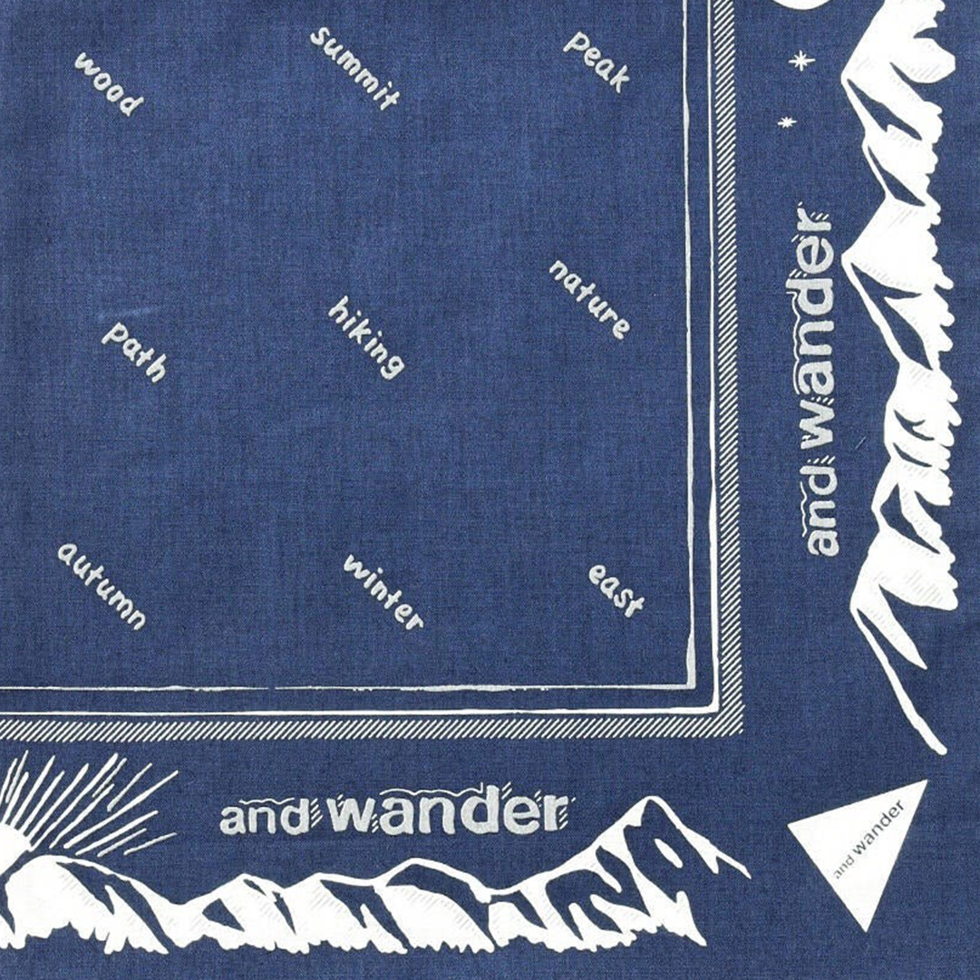 and wander Reflective Words Bandanna Navy