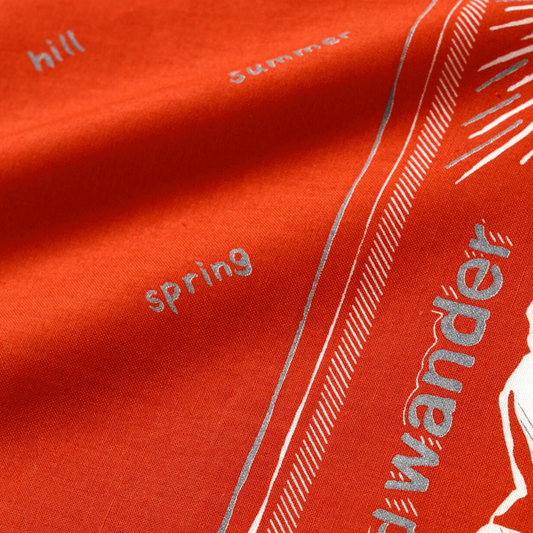 and wander Reflective Words Bandanna Red