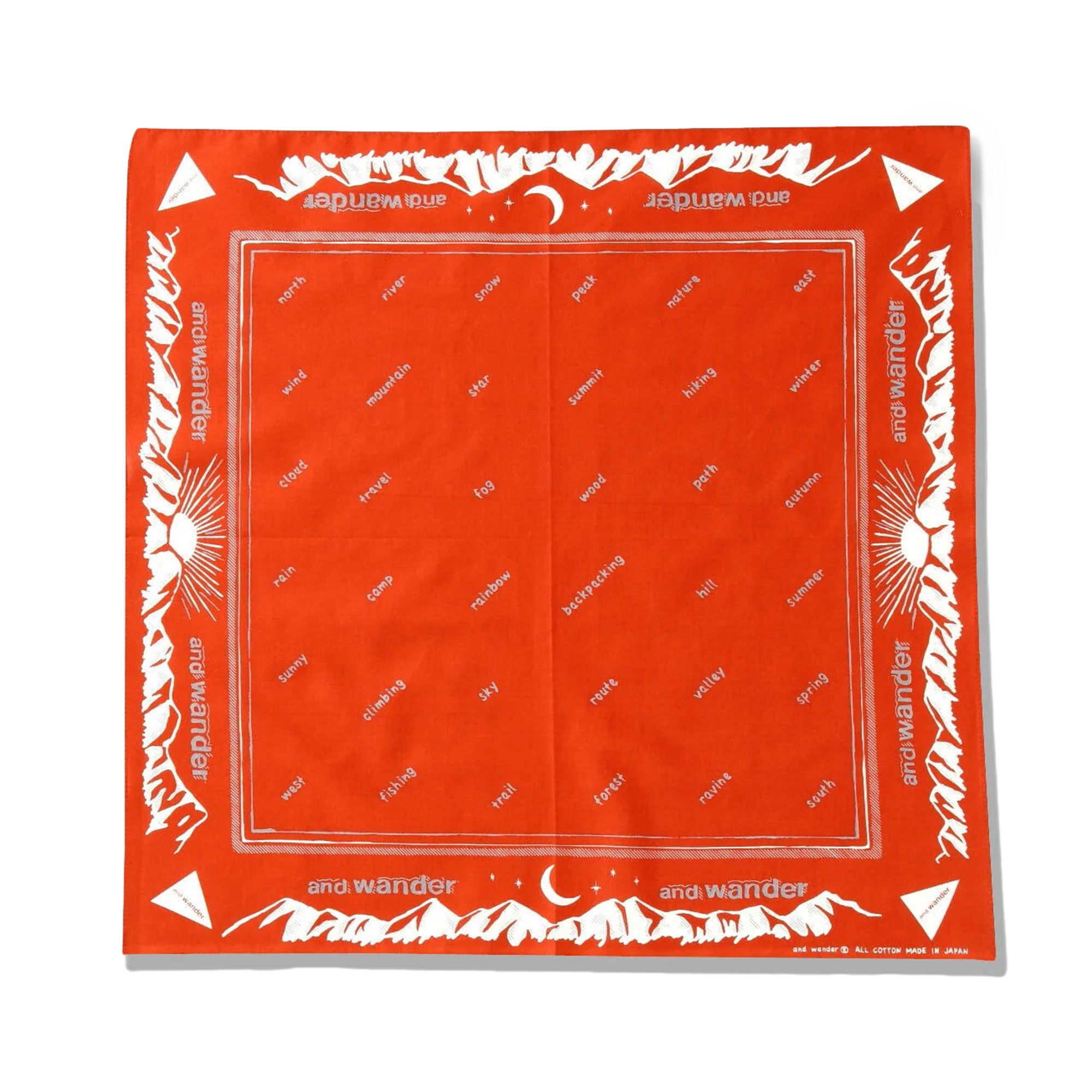 and wander Reflective Words Bandanna Red