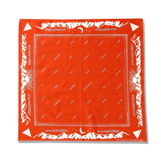 and wander Reflective Words Bandanna Red