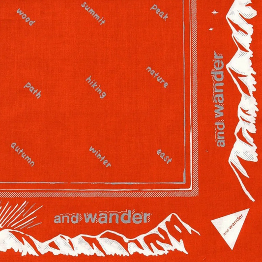and wander Reflective Words Bandanna Red