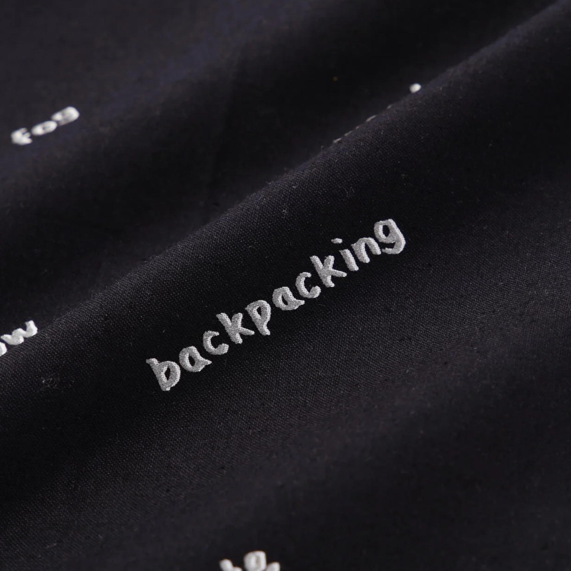 and wander Reflective Words Bandanna Black