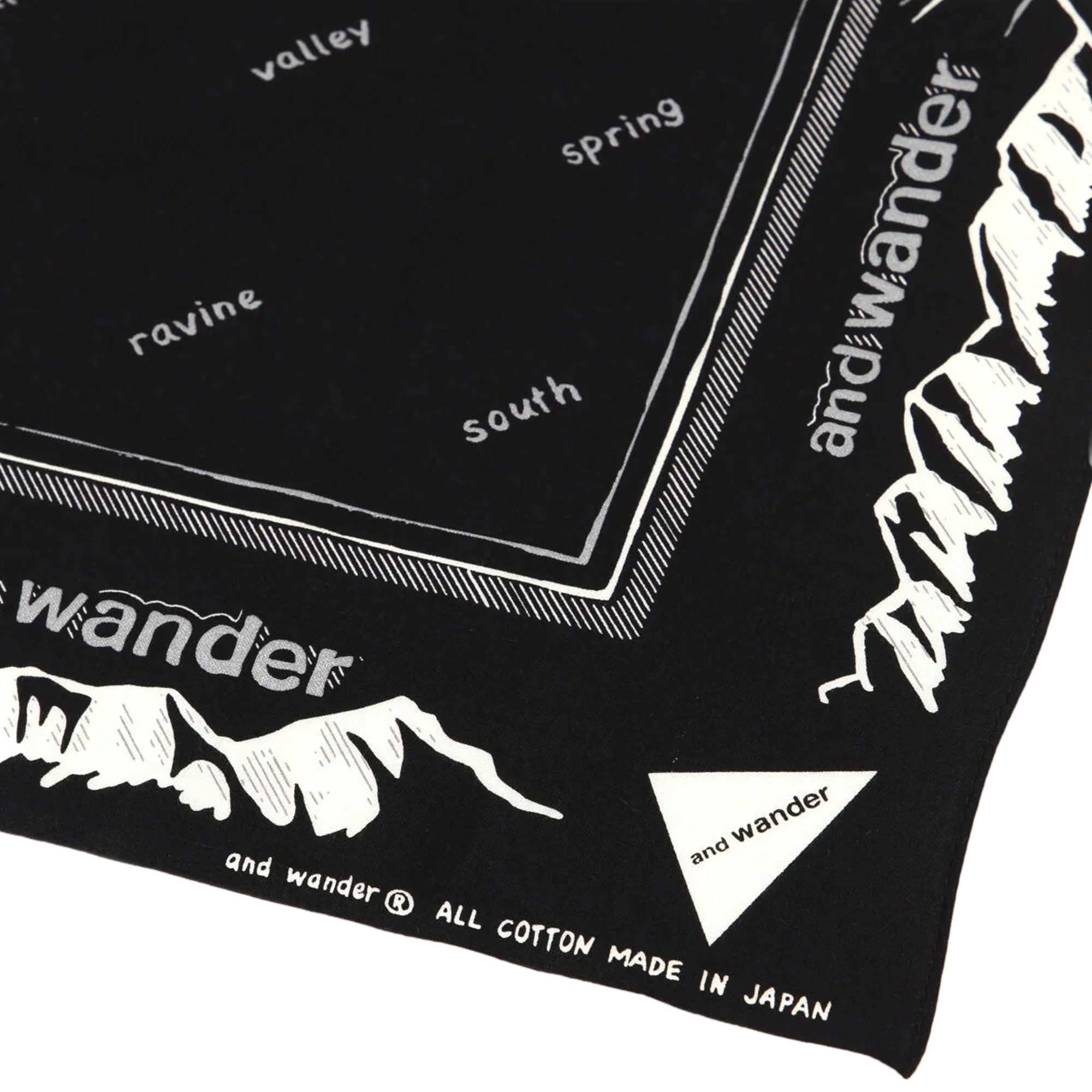 and wander Reflective Words Bandanna Black
