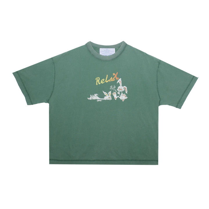 Jungles Jungles Relax Vintage Wash T-Shirt Washed Green