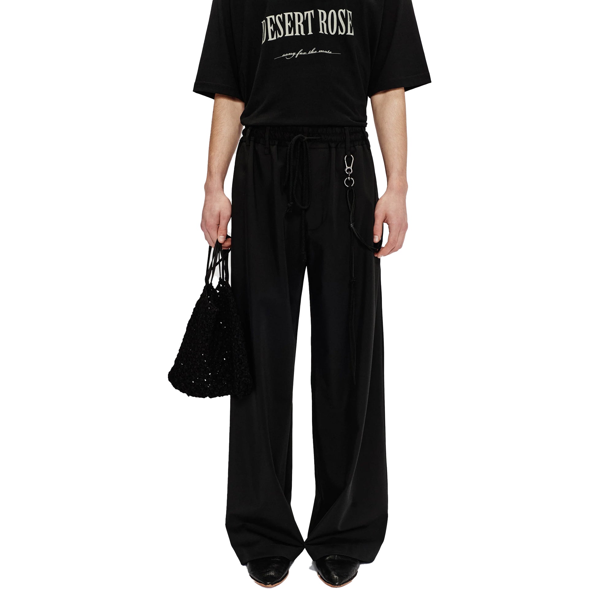 Song For The Mute Relaxed Lounge Pant Black 251_MPT096_POLYBLK