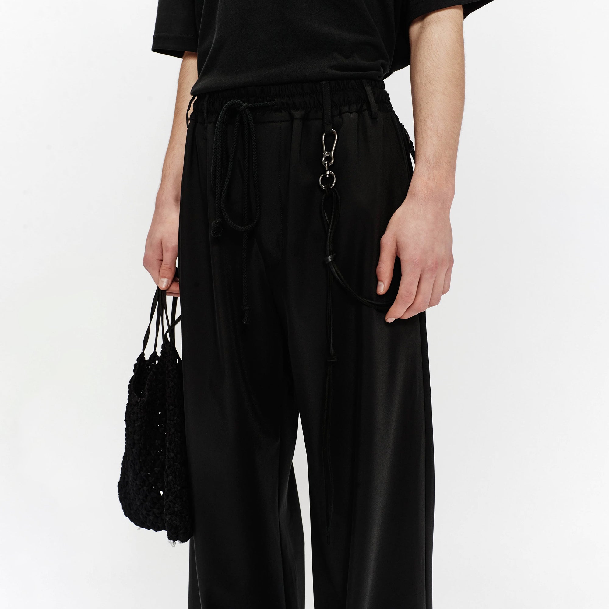 Song For The Mute Relaxed Lounge Pant Black 251_MPT096_POLYBLK