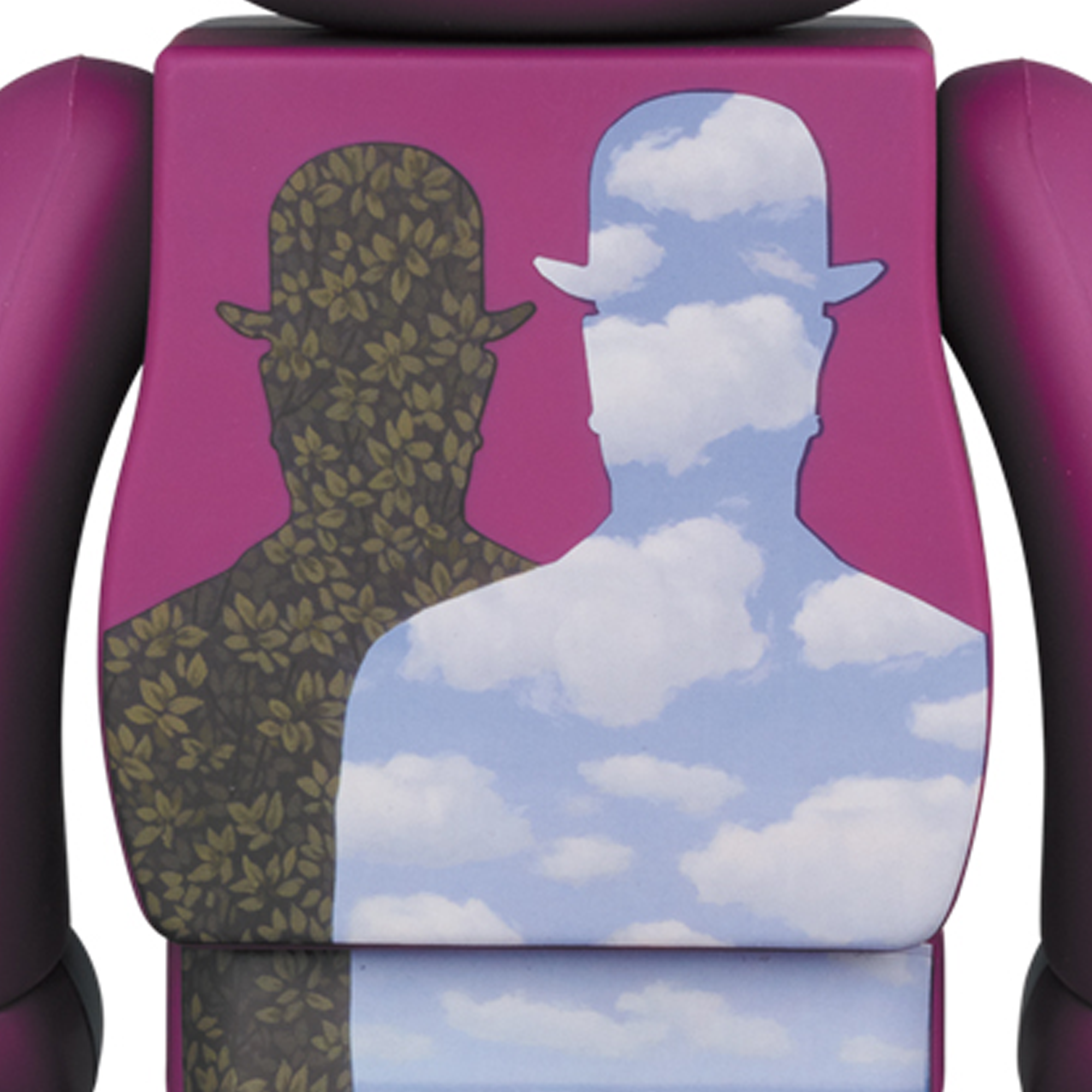 Medicom Toy Be@rbrick Ren√©  Margritte: L'oiseau de ciel 1965/La belle societe 1965 400% + 100%