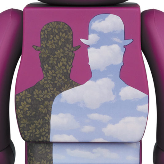 Medicom Toy Be@rbrick Ren√©  Margritte: L'oiseau de ciel 1965/La belle societe 1965 400% + 100%