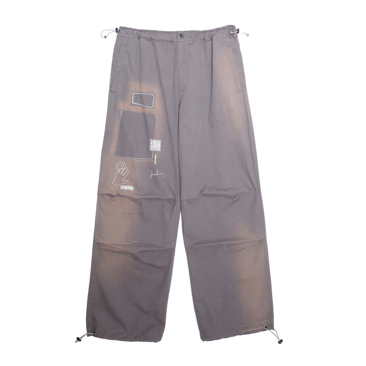 Jungles Jungles Repaired butt zip Pant Grey