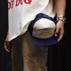 R H U D E Cellier Trucker Hat Navy/Cream