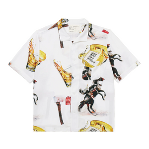 One Of These Days Forged Change Button Up Shirt White