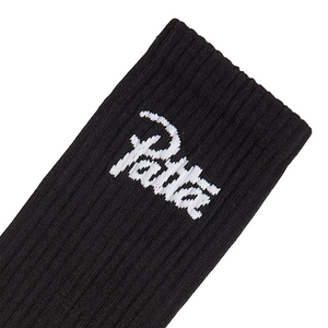 Patta Script Logo Sport Socks (2-Pack) Black