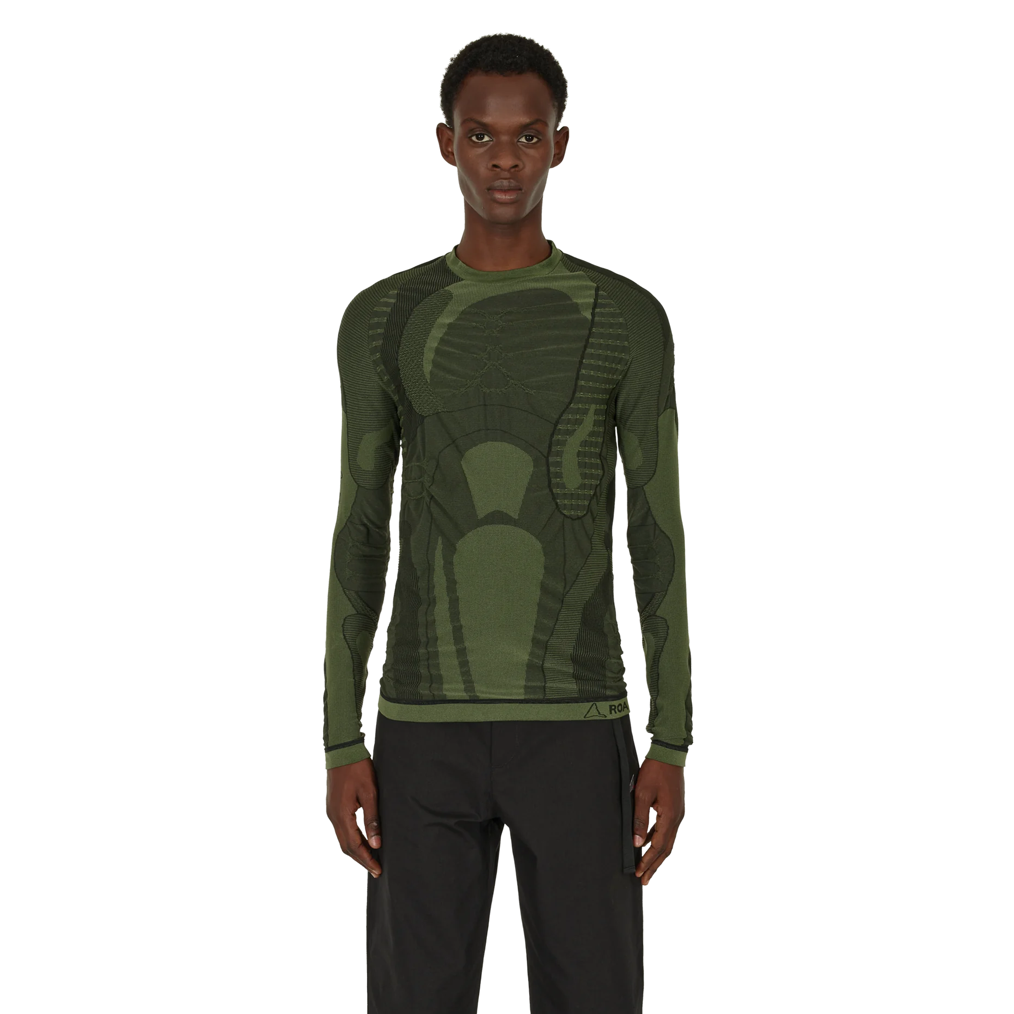 ROA Seamless Crewneck Dark Green RBMW083FA60