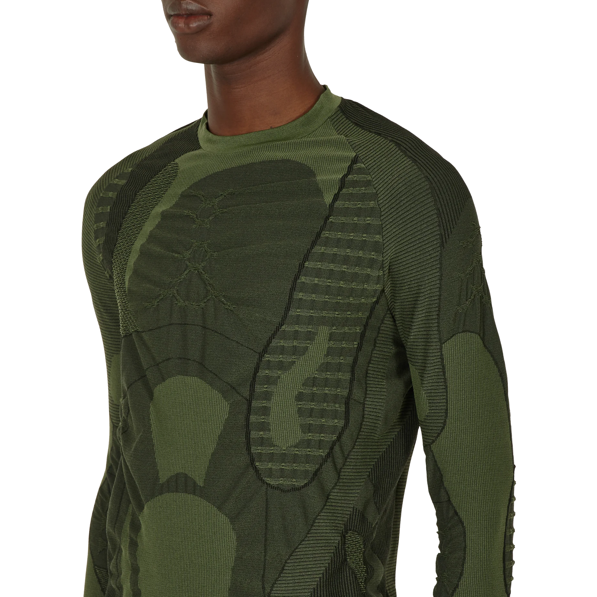 ROA Seamless Crewneck Dark Green RBMW083FA60